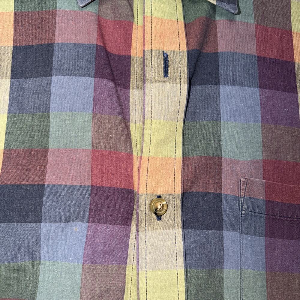 Vintage Orvis Short Sleeve Button Down Shirt XL Patchwork Casual Outdoor - Picture 2 of 6